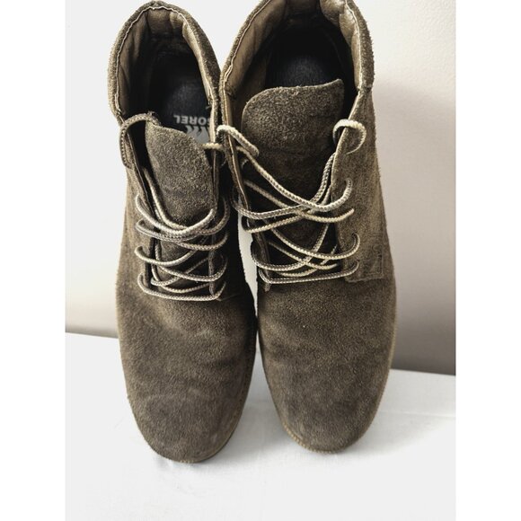 Mens Sorel Chukka Boots 10.5 Green Brown Suede Rugged Outdoors Transitional Gorp - Picture 12 of 16